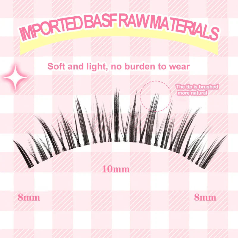 3D Volume Manga Lashes | Natural Look Wispy Fluffy False Eyelashes Pack