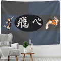 DecorBites™ Haikyuu Black White Letters Tapestry Wall Hanging - Psychedelic Home Decor