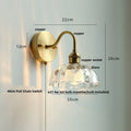 DecorBites™ Crystal LED Wall Sconce Brass Mirror Light Modern Nordic Pull Chain Switch