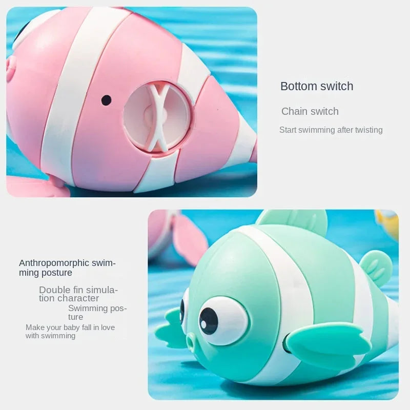 Wind Up Bath Toys | Floating Swimming Fish for Toddlers