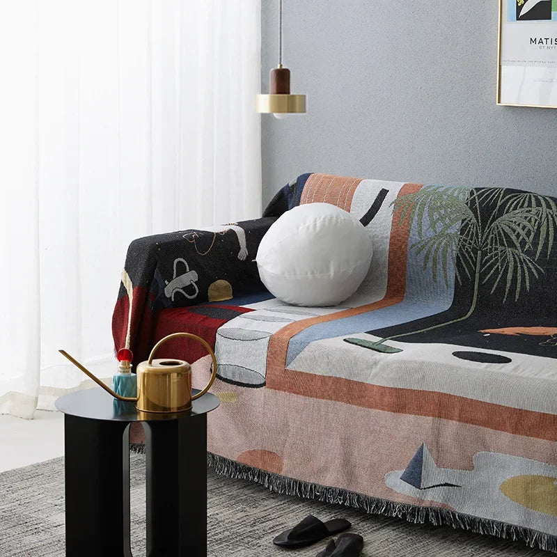 DecorBites™ Knit Sofa Blanket: Modern Nordic Design Throw Blanket