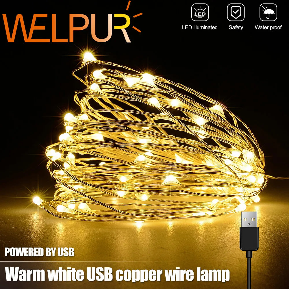 DecorBites™ Garland Led String Light for Christmas Wedding Party Decoration