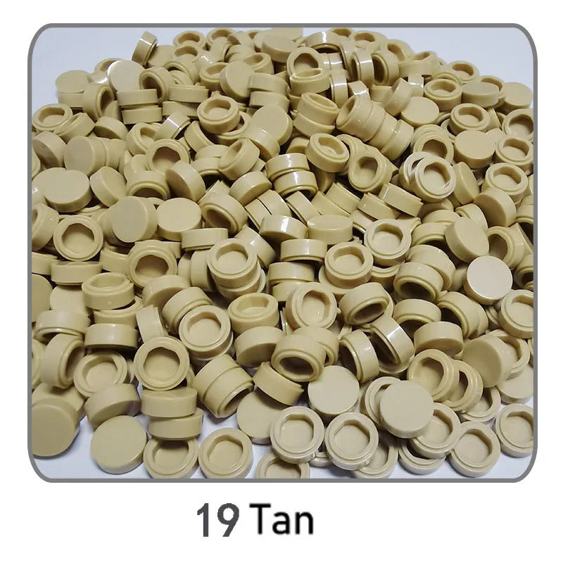 1000Pcs Tile 1x1 Round Building Blocks | 52 Color DIY Educational Creative Toy Set