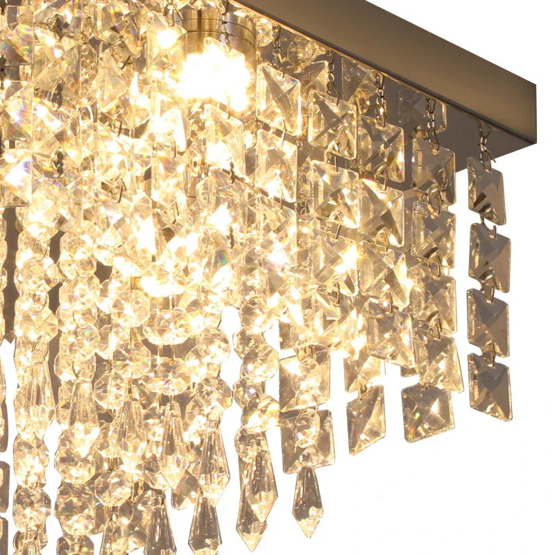 DecorBites™ Crystal LED Chandelier Ceiling Lamp for Luxe Home Decor