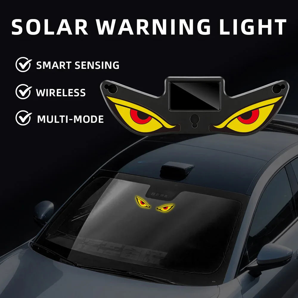 Devil’s Eye Car Warning Light | Solar and USB-C Rechargeable Safety Lamp