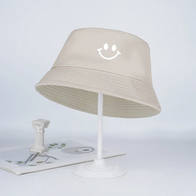 Smiley Face Fisherman Hat for Kids | Cute UV Protective Foldable Sun Hat