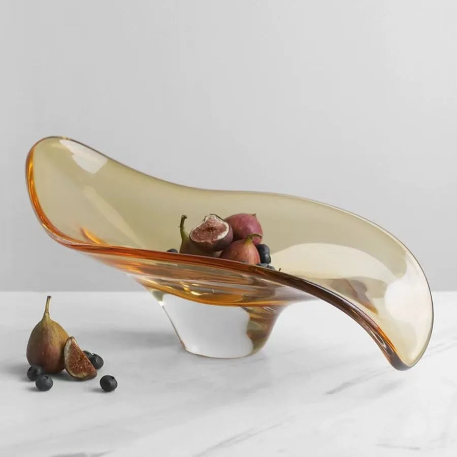 DecorBites™ Geometric Glass Bowl Tray: Elegant Home Decor & Storage Essential