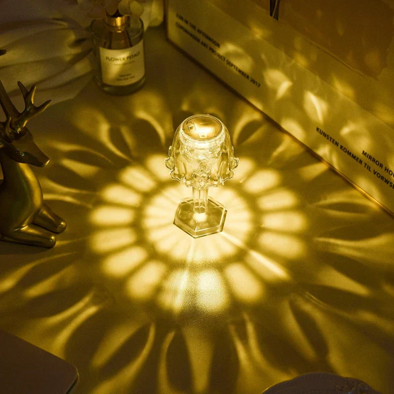 DecorBites™ Crystal Diamond LED Night Light Table Lamp for Bedroom Reading