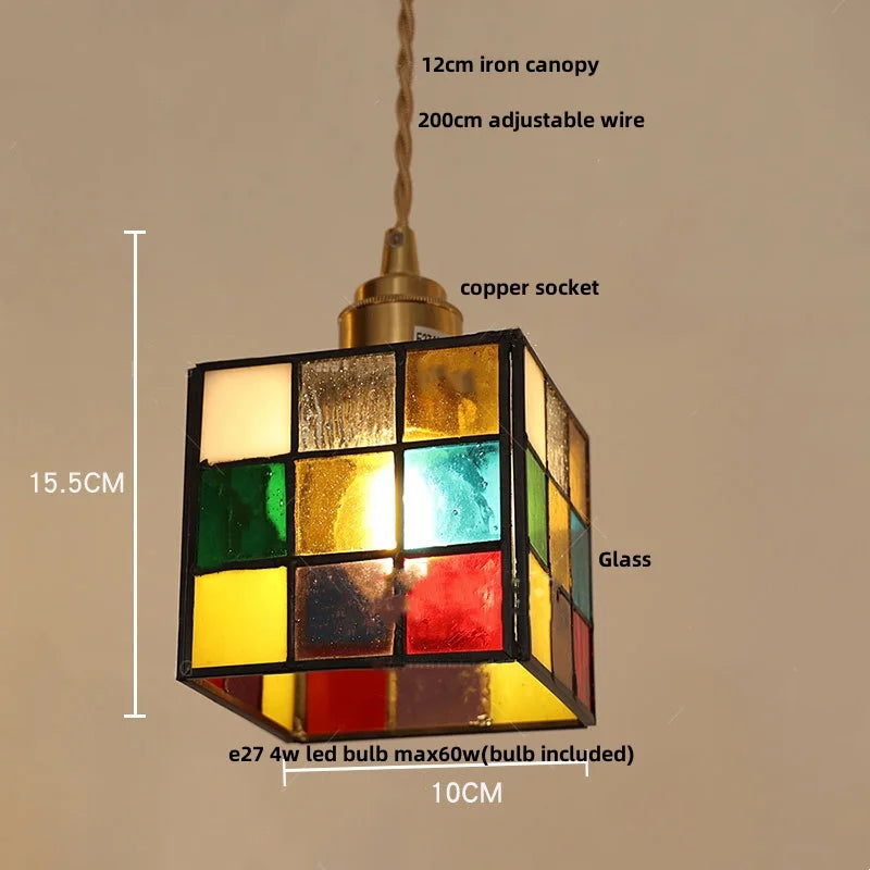 DecorBites™ Copper Knob Switch LED Pendant Lamp, Adjustable Glass Dining Room Lighting
