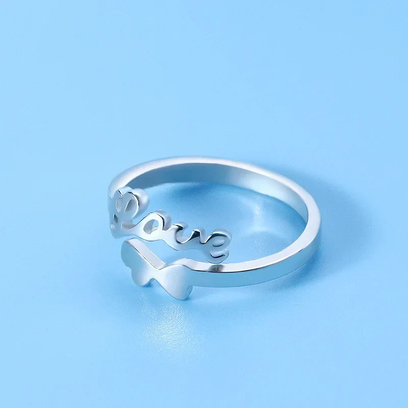 925 Sterling Silver Zircon Adjustable Ring | Women's Cocktail Jewelry