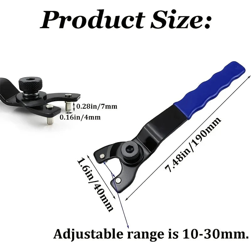 Adjustable Angle Grinder Wrench | Carbon Steel Hub Axle Repair Tool Set