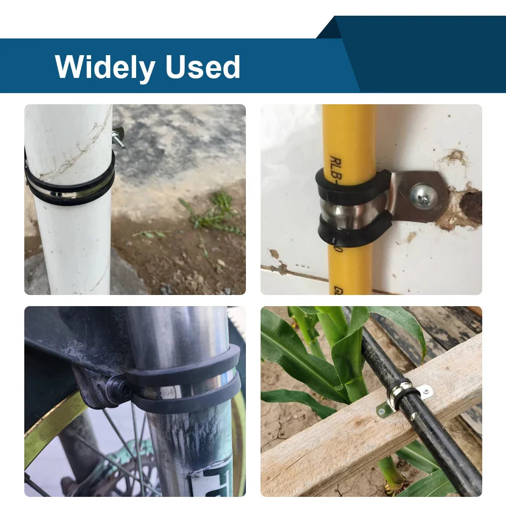 Rubber Lined Pipe Clamp | 6mm-200mm Stainless Steel P Clips for Secure Hose Mounting