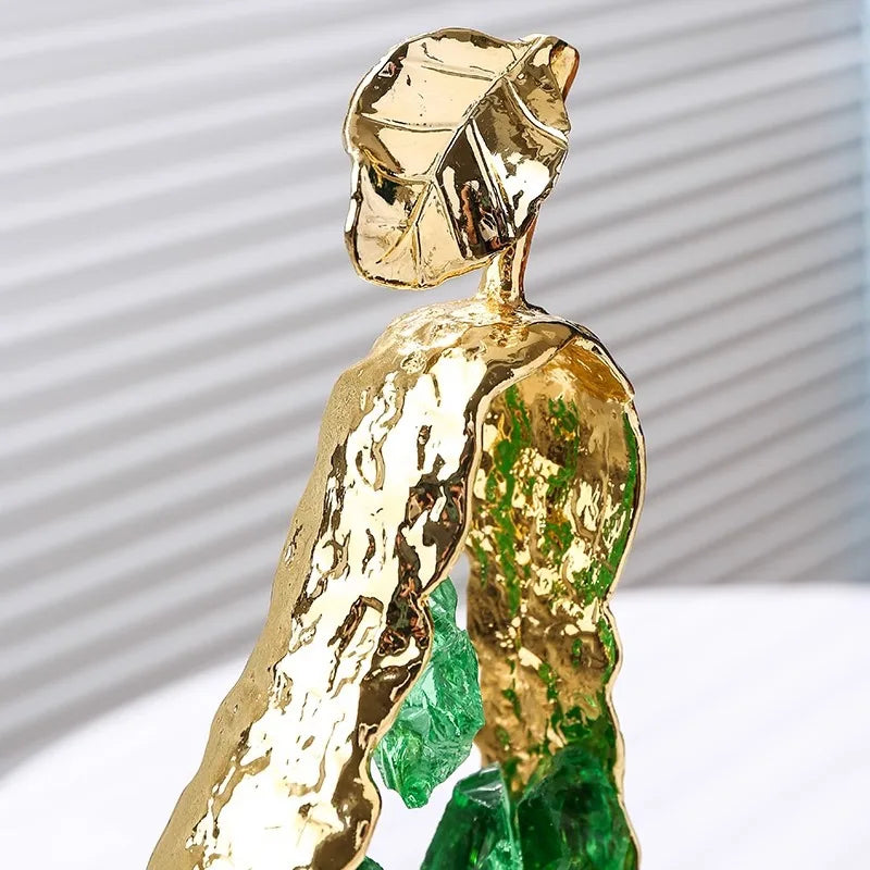 DecorBites™ Crystal Metal Fruit Sculpture Set Home Decoration