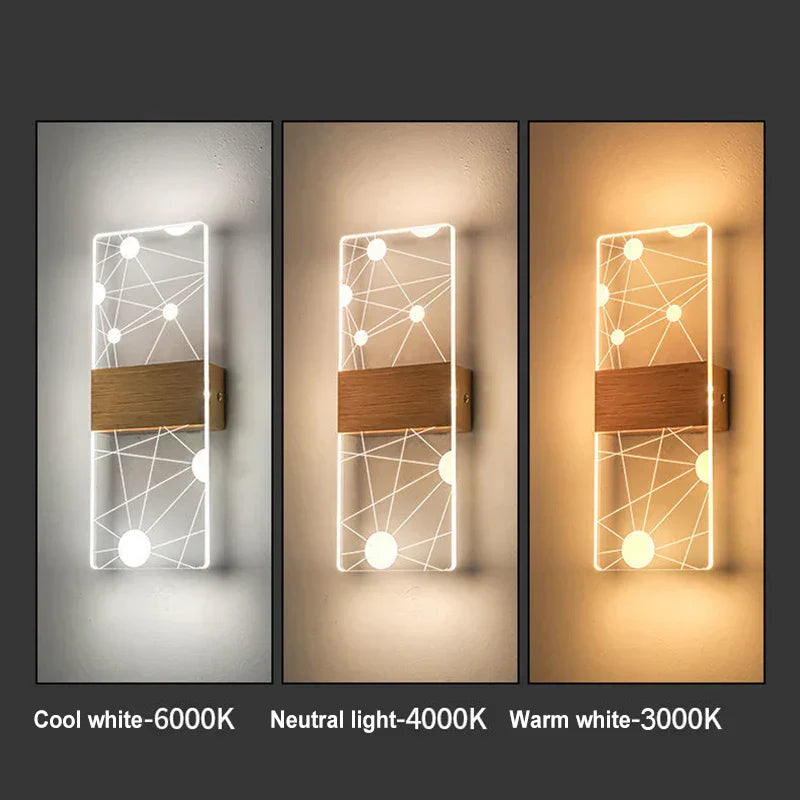 DecorBites™ Acrylic Touch Sensor LED Wall Lamp, Modern Sconces, 6W Indoor Lighting for Home Decor