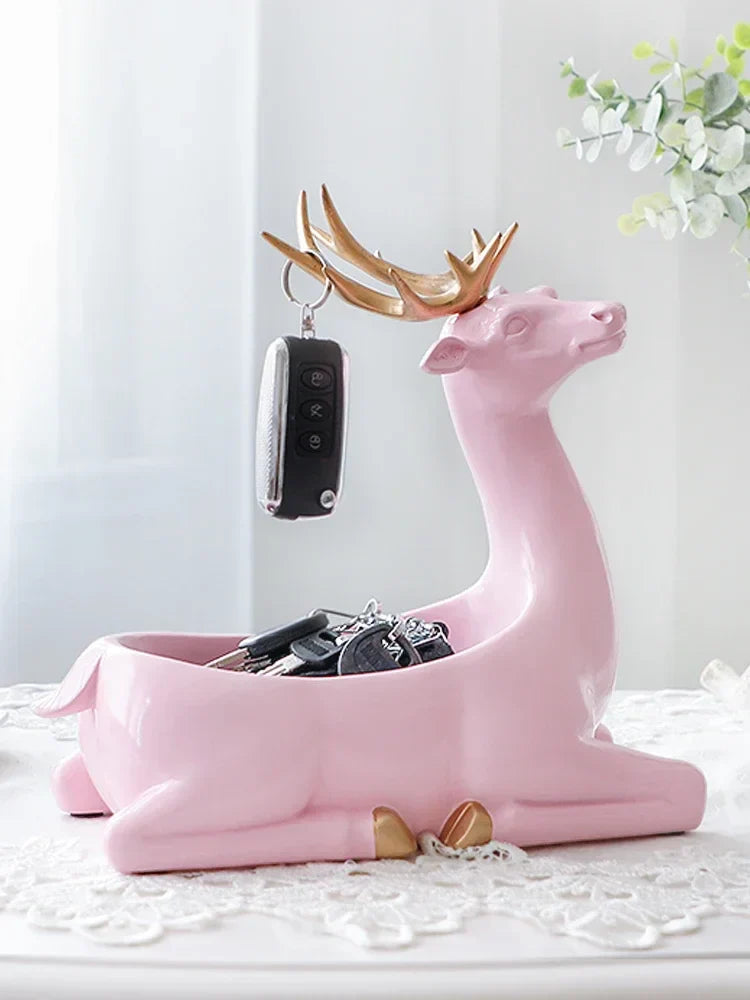 DecorBites™ Elegant Resin Deer Key Storage & Home Decoration Ornaments