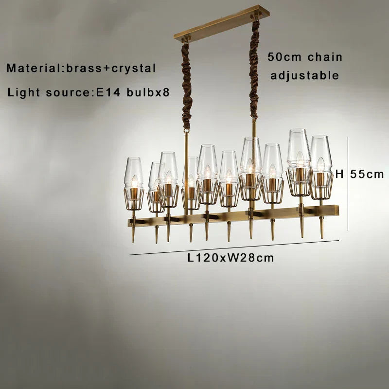 DecorBites™ Crystal Bronze Pendant Lamp for Dining Room LED Dimmable Lighting