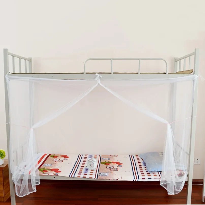Mosquito Net for Bed Full Queen Size | 4 Corner Post Canopy Netting White