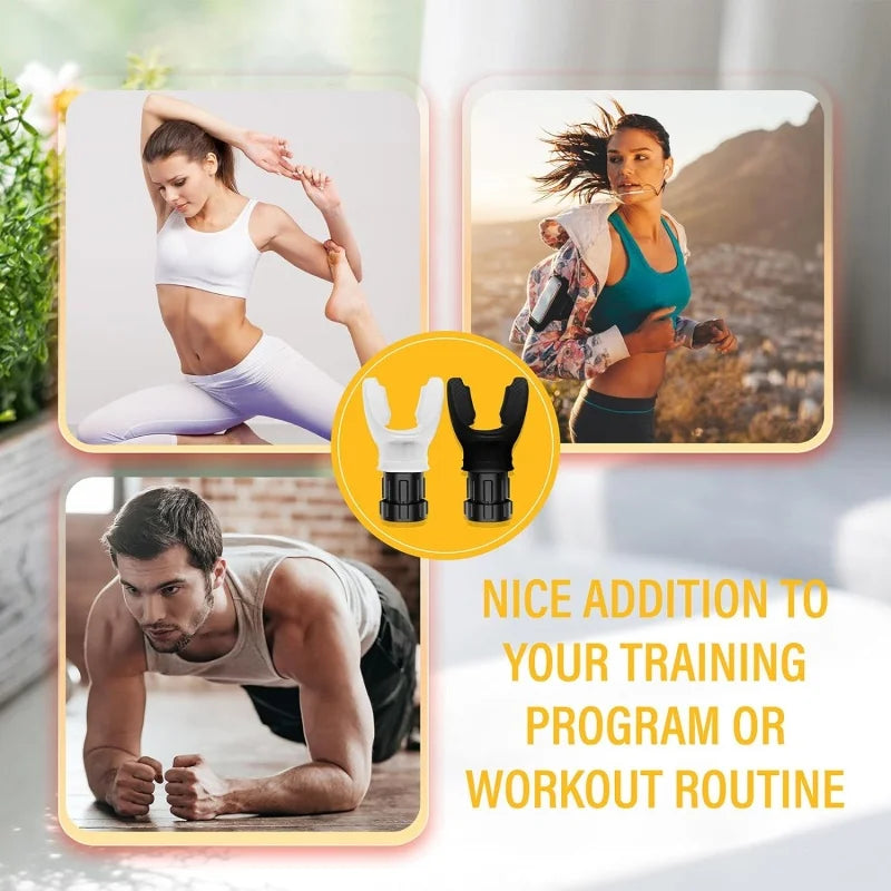 Portable Silicone Breathing Exerciser | Adjustable Resistance Lung Training Device