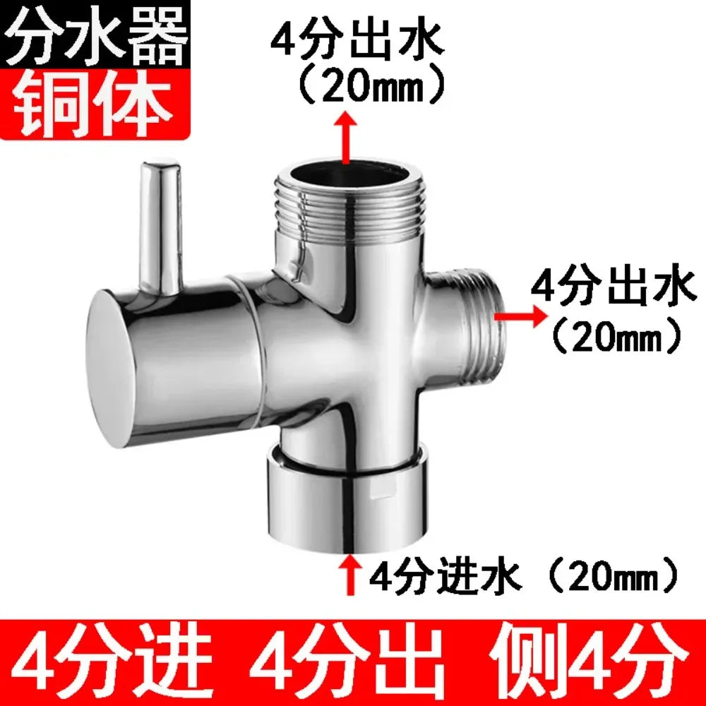 DecorBites™ 3-Way Shower Head Diverter Valve | Three Function Switch Adapter - Bathroom Accessories