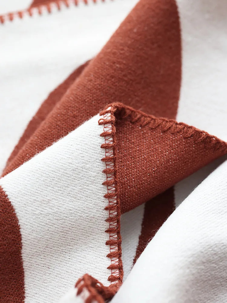 DecorBites™ Jacquard Imitation Cashmere Throw Blanket - Soft & Cozy Home Decor Essential