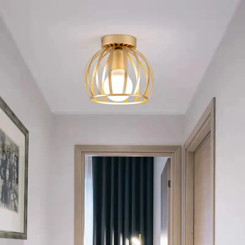 DecorBites™ Iron Cage Retro Ceiling Lamp for Home Lighting