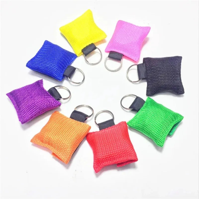 Compact CPR Face Shield Keychain | Portable First Aid Rescue Tool