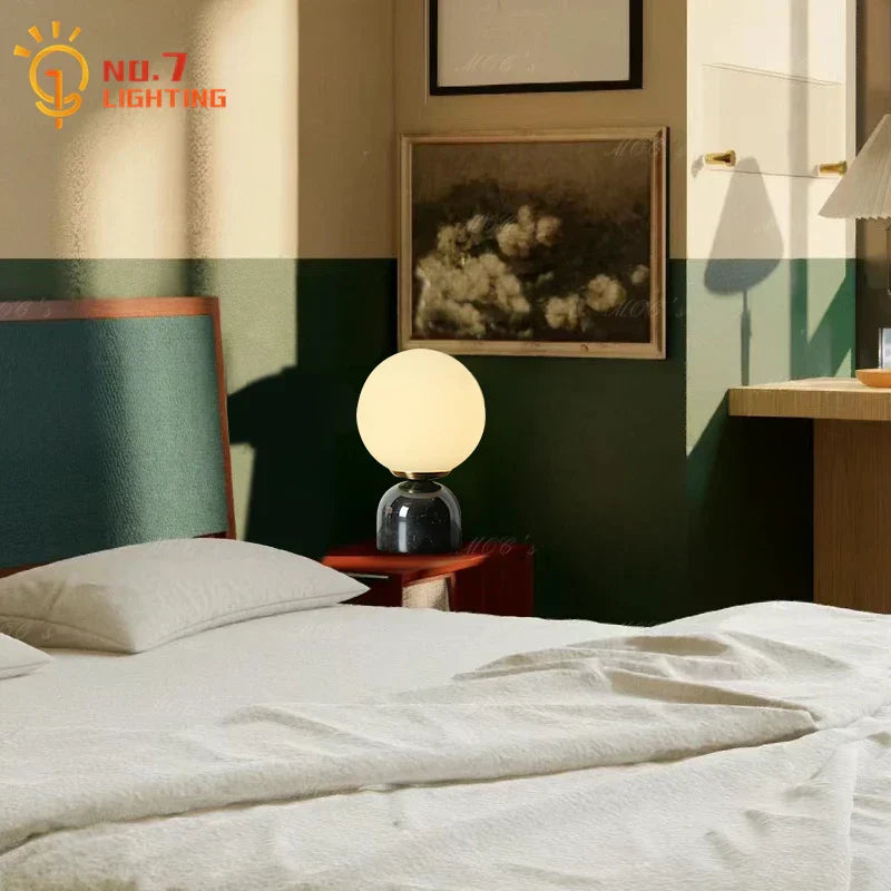 DecorBites™ Cream Wind Marble Table Lamp LED G9 Simple Designer Desk Light