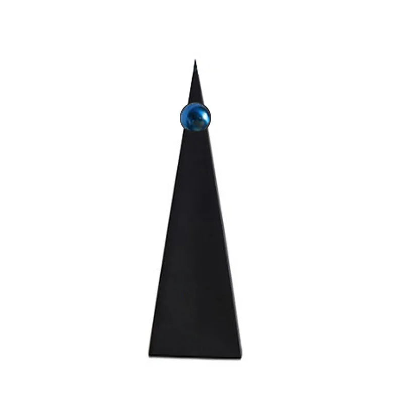 DecorBites™ Geometric Triangle Blue Ball Ornament: Abstract Decorative Figurine