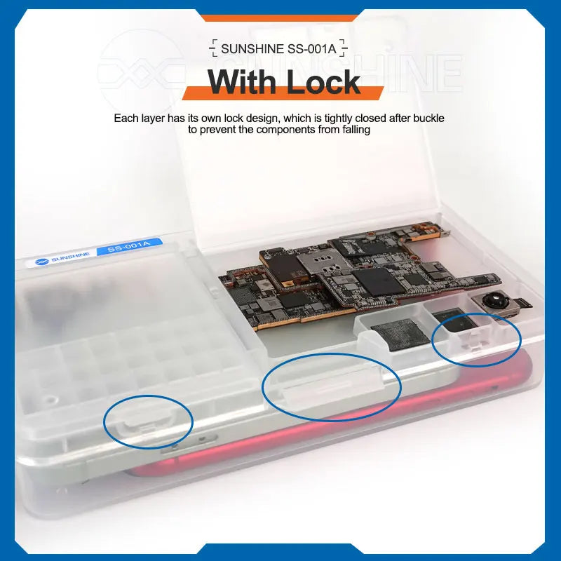 Sunshine Storage Box for IC Motherboard Parts | Multi-Function Repair Organizer SS-001A