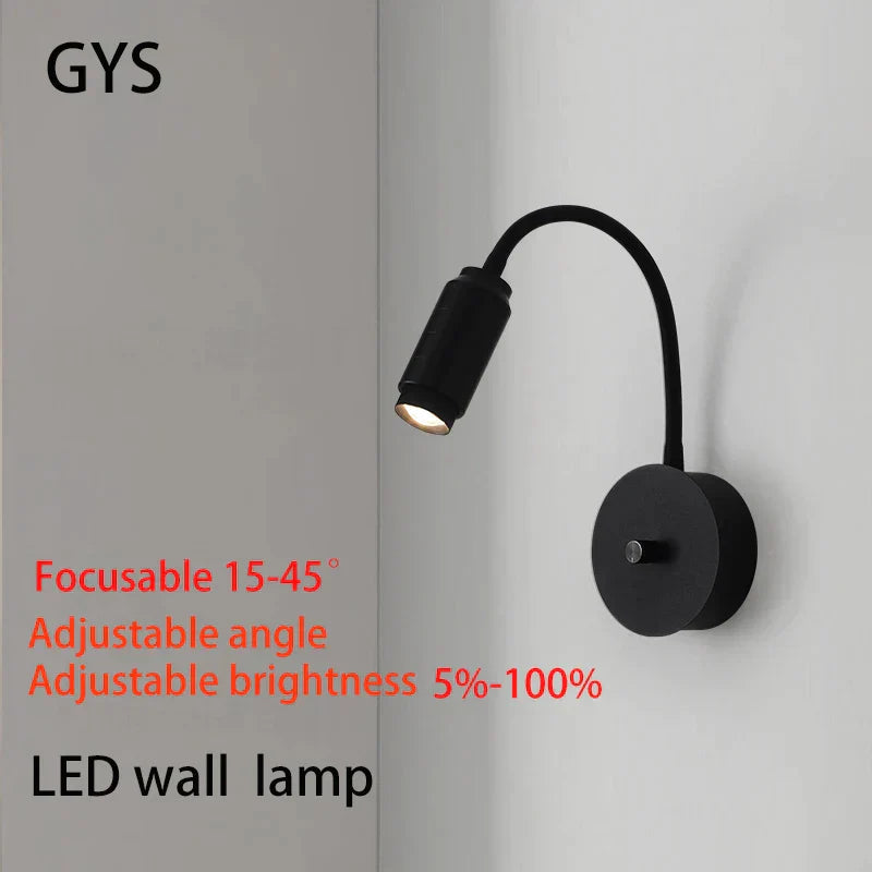 DecorBites™ Adjustable Focus LED Wall Lamp with Dimming Switch