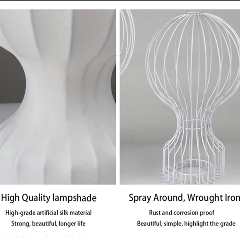 DecorBites™ Gatto Cocoon Silk Table Lamp Home Bedroom Study Minimalist Art Light