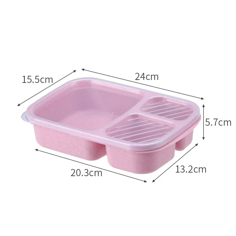 DecorBites™ Kids' Wheat Straw Bento Box Set with Lunch Bag