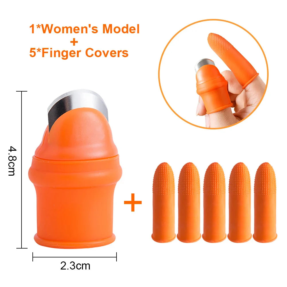 Silicone Finger Protector with Thumb Knife | Kitchen Safety Gadget Set