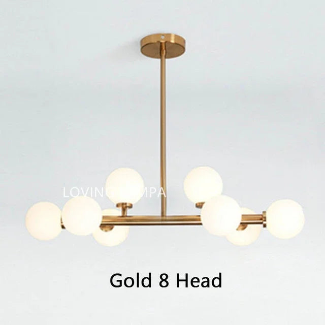 DecorBites™ Glass Ball LED Chandelier Pendant Lamp, Modern Round Design for Home Decor Lighting