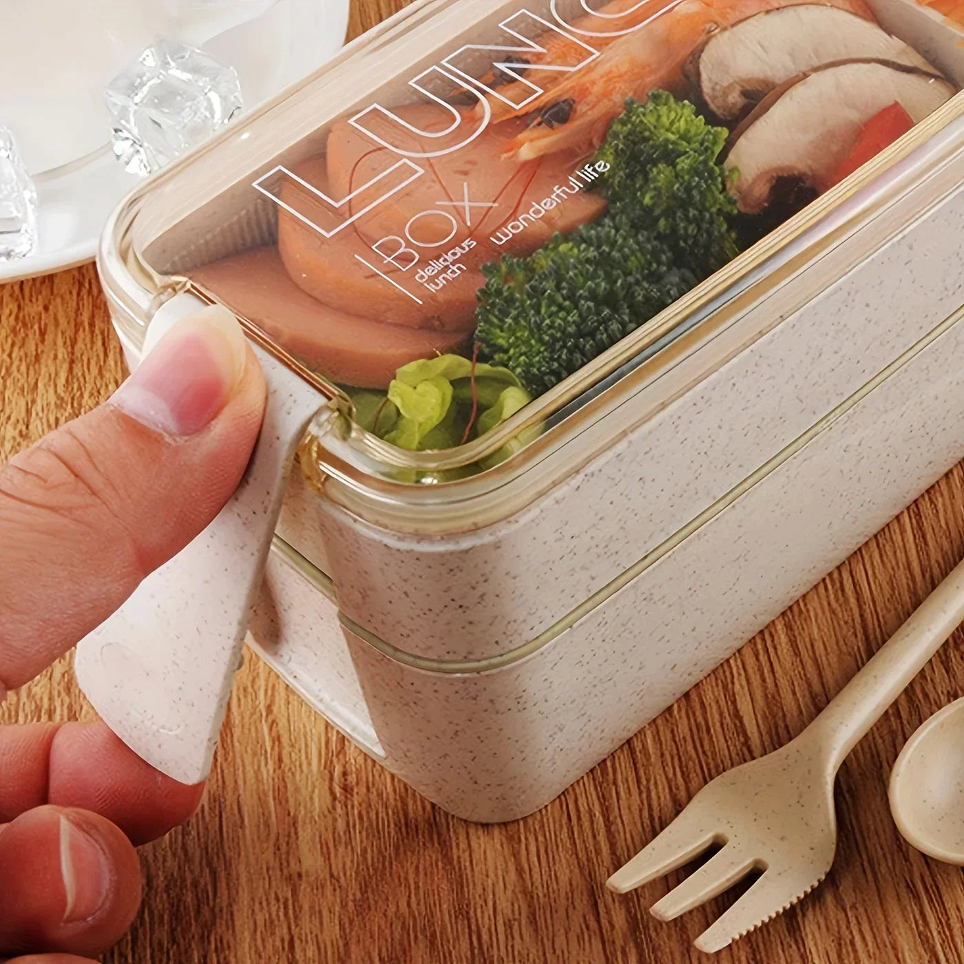DecorBites™ 3-Layer Kids Bento Box Lunchbox, Microwave Safe Food Container, 900ML