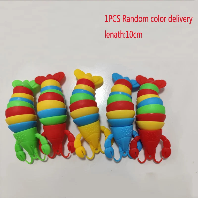 Colorful Slug Fidget Toy | Articulated 3D Sensory Toy for Stress Relief
