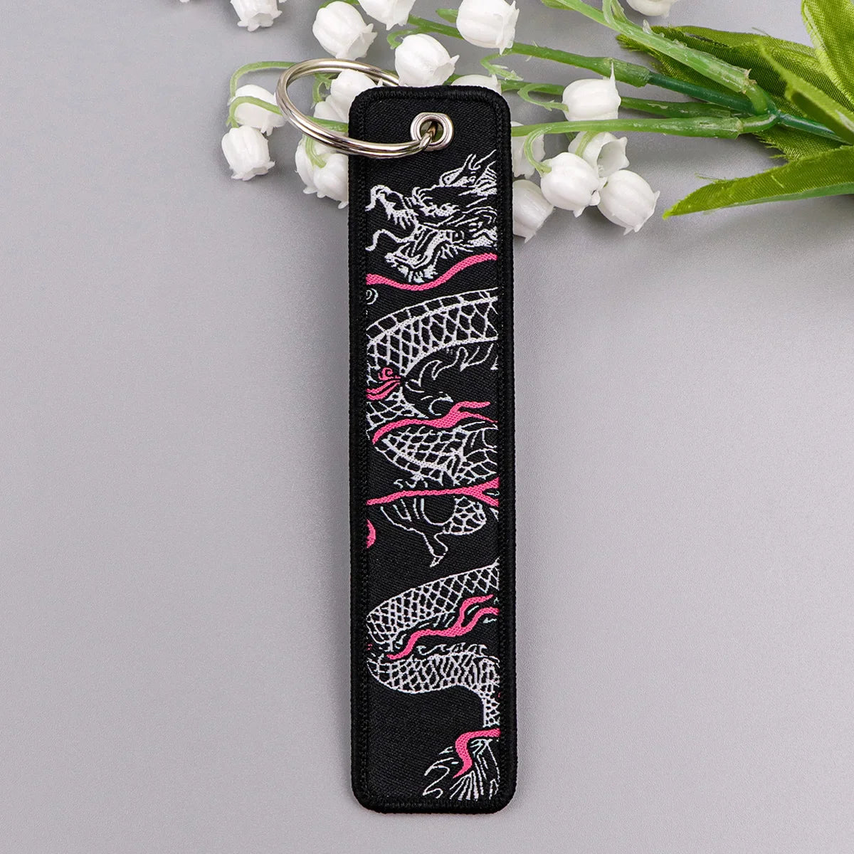 Spanish Quotes Embroidery Key Tag | Motorcycle Keychain for Men