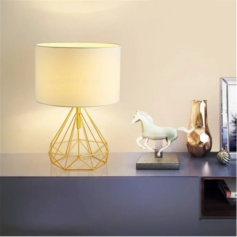 DecorBites™ Geometric Table Lamp: Nordic Retro Design for Home Decor & Study Room Lighting