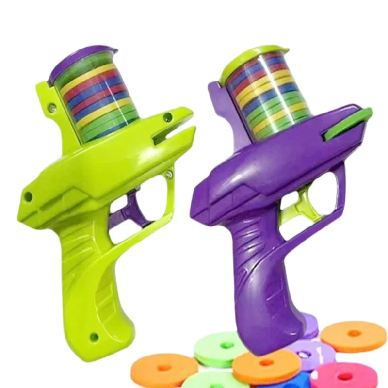 Foam Disc Launcher Set | Flying Disc Hand Shooter for Outdoor Games