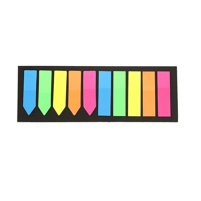 200 Sheets Fluorescent Self Adhesive Sticky Notes | Colorful Memo Pads for Study and Office