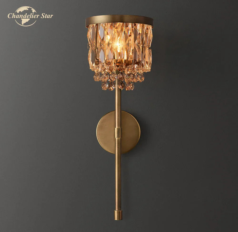 DecorBites™ Crystal LED Wall Sconce Dining Living Room Lighting Fixture