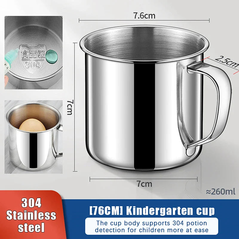 Stainless Steel Coffee Mug with Handle | Portable Travel Camping Cup