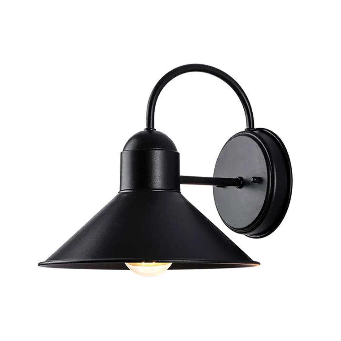 DecorBites™ Black Farmhouse Barn Lights: Waterproof Outdoor Wall Sconce with E27 Socket