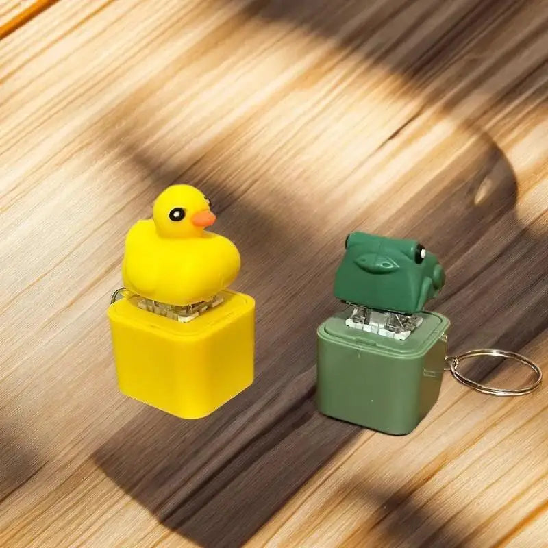 Funny Frog Duck Keychain | Rechargeable Fidget Clicker with LED Light