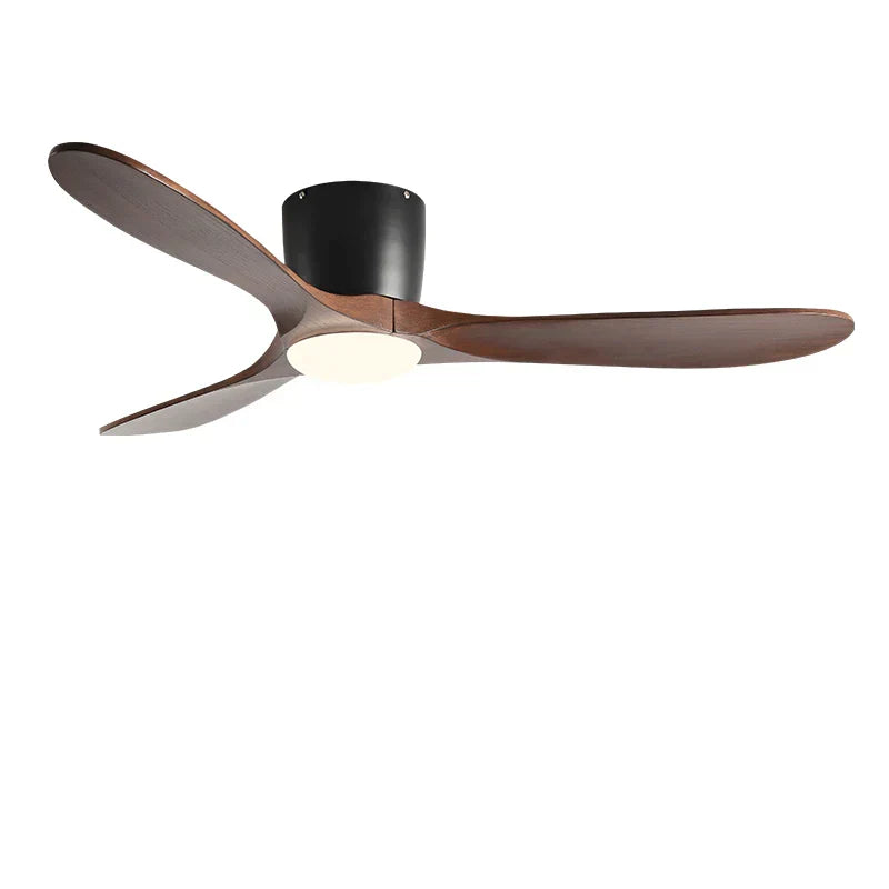 DecorBites™ 52" Low Floor Fan Lights Wood Blade Remote Control Ceiling Fan Strong Winds