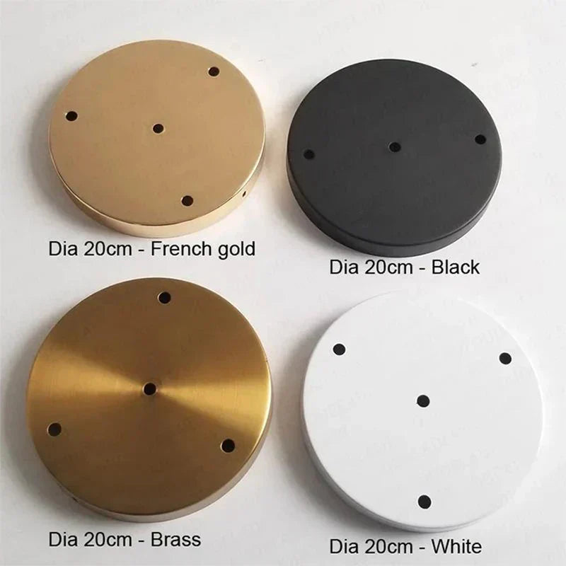 DecorBites™ Gold Brass Ceiling Mount LED Pendant Lamp Base - 20cm