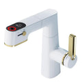 DecorBites™ LED Basin Faucet Pull Out White Gold Water Mixer Sink Tap