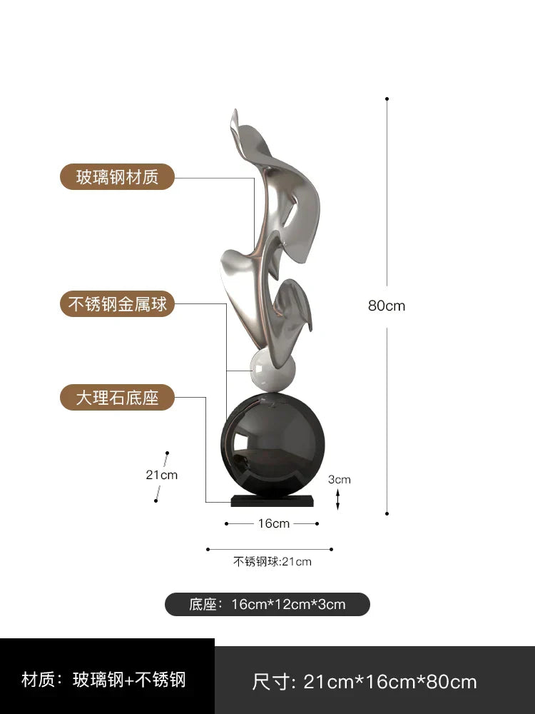 DecorBites™ Geometric Electroplating Art Sculpture for Modern Luxury Home Decor