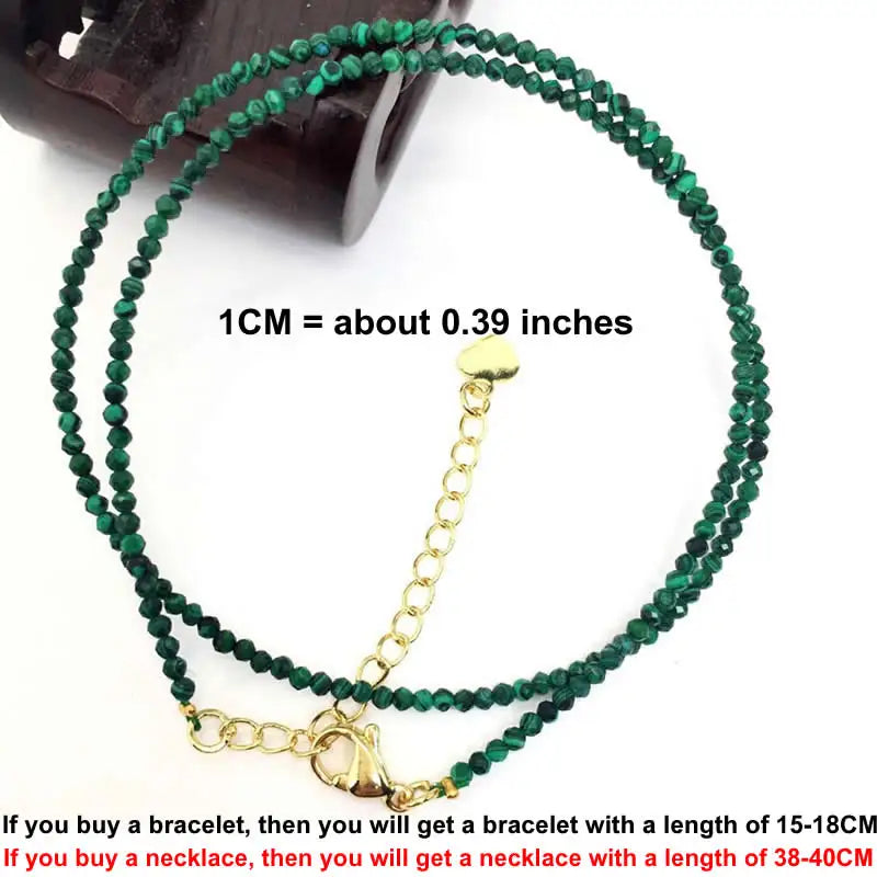 Faceted Gemstone Bead Choker Necklace and Bracelet Set | Natural Stone Jewelry for Men and Women