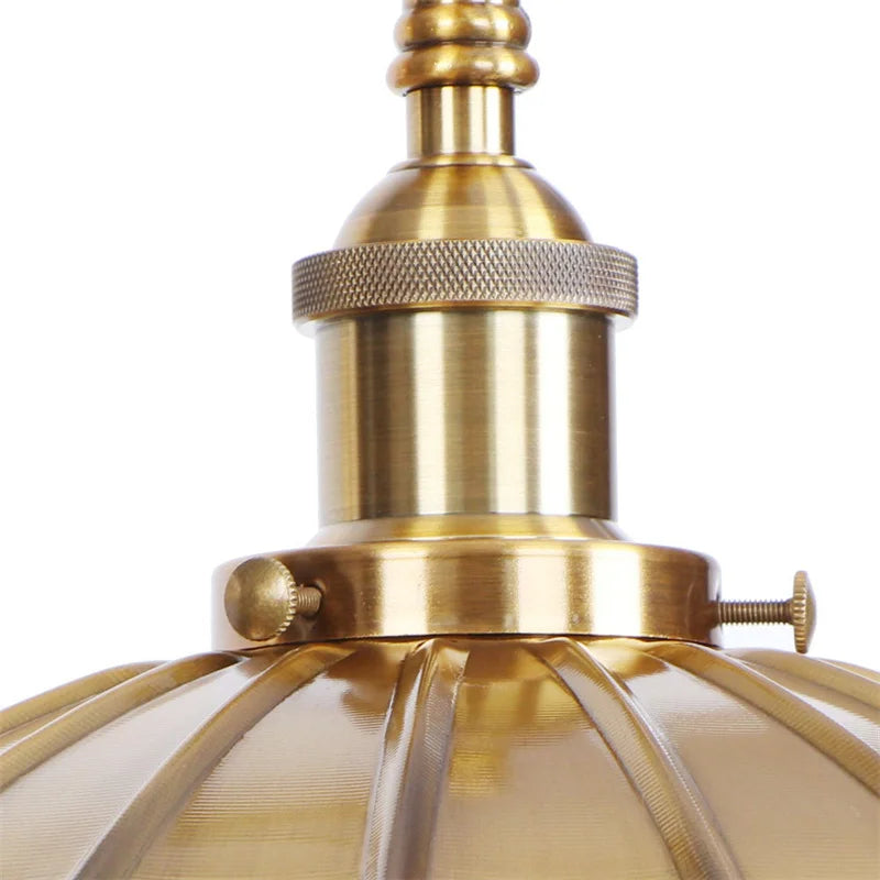 DecorBites™ Gold LED Industrial Wall Lamp with Pull Chain Switch